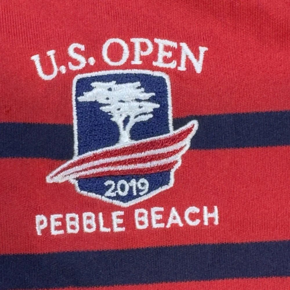 Polo Golf Ralph Lauren Shirt Men's M Striped US Open 2019 Pebble Beach USGA‎